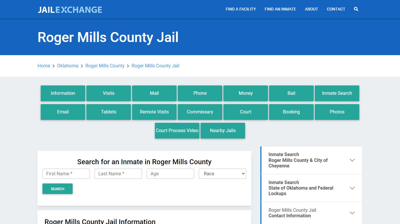 Roger Mills County Jail Roster Lookup, OK, Inmate Search